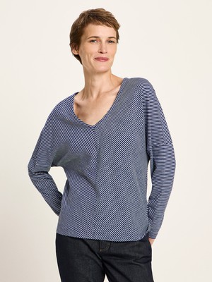 Shirt (GOTS) with V-neck from LANIUS