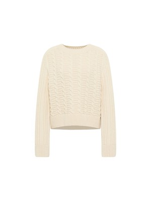 Cable-knit sweater (GOTS) from LANIUS