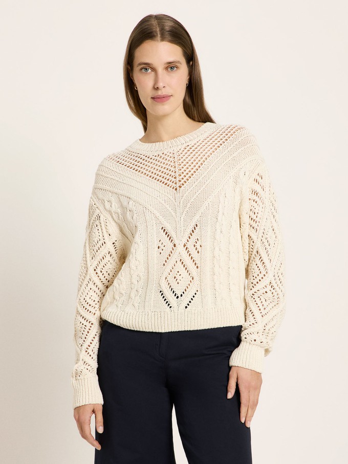 Openwork knit sweater (GOTS) from LANIUS