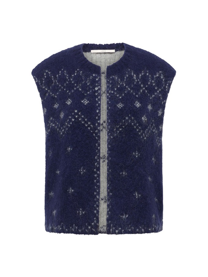 Double-faced vest with jacquard from LANIUS