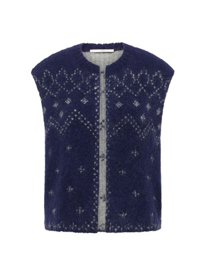 Double-faced vest with jacquard from LANIUS