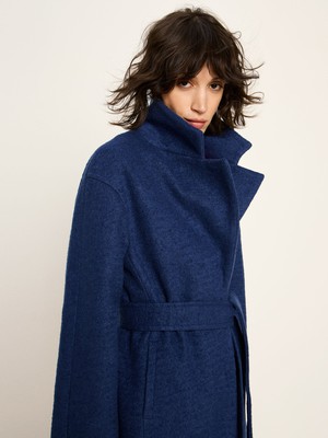 boiled wool coat with lapels (GOTS) from LANIUS