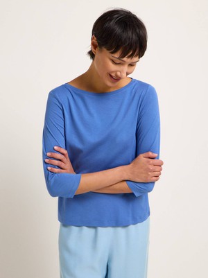 Submarine neckline shirt with 3/4 sleeves (GOTS) from LANIUS