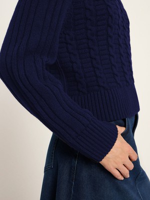 Cable-knit sweater (GOTS) from LANIUS