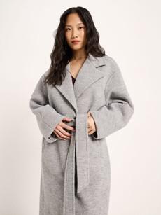 boiled wool coat with lapels (GOTS) via LANIUS