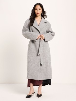 boiled wool coat with lapels (GOTS) from LANIUS