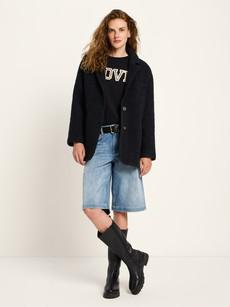 Boucle blazer coat (GOTS) via LANIUS