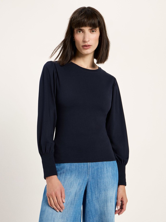 Shirt with gathered sleeve (GOTS) from LANIUS