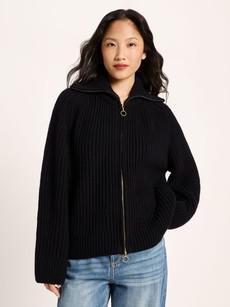 Ribbed Cardigan (GOTS) via LANIUS