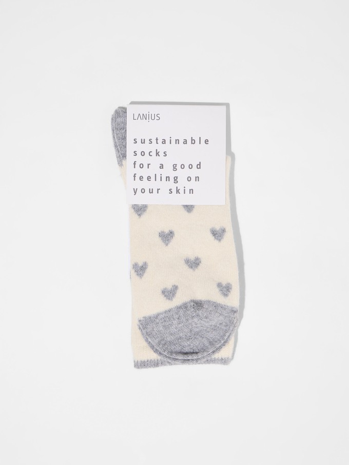 Socks with hearts (GOTS) from LANIUS
