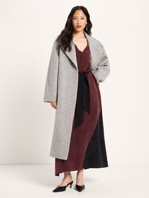boiled wool coat with lapels (GOTS) from LANIUS