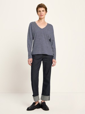 Shirt (GOTS) with V-neck from LANIUS