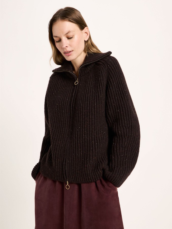 Rib-knit Cardigan (GOTS) from LANIUS