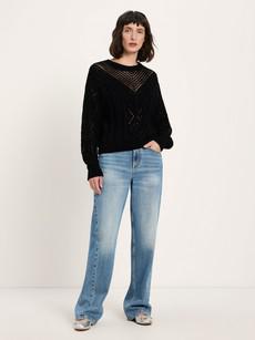 Openwork knit sweater (GOTS) via LANIUS