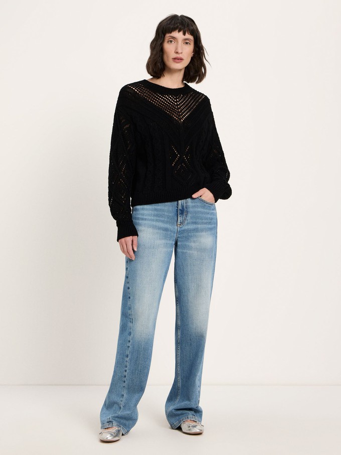 Openwork knit sweater (GOTS) from LANIUS