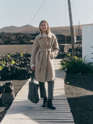 Coat with tie belt from LANIUS