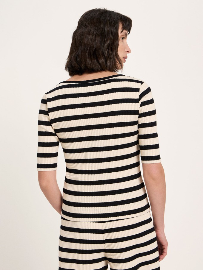 Short sleeve shirt with stripes (GOTS) from LANIUS