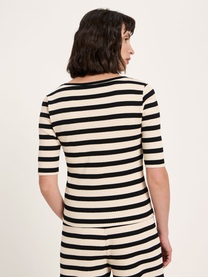Short sleeve shirt with stripes (GOTS) from LANIUS
