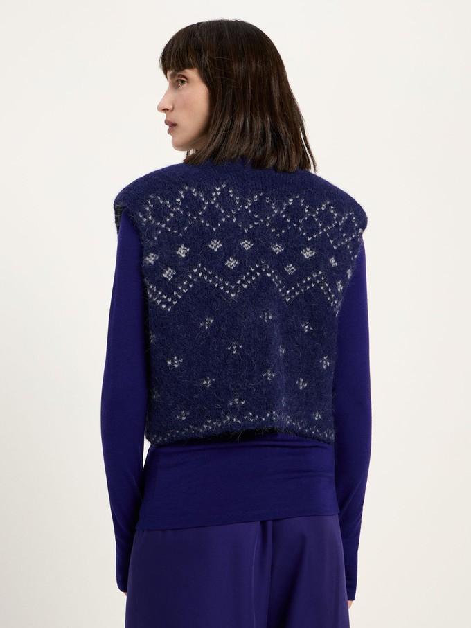 Double-faced vest with jacquard from LANIUS