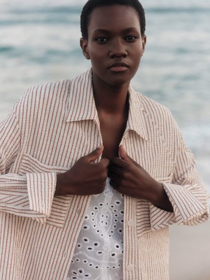 striped blouse jacket (OCS) from LANIUS