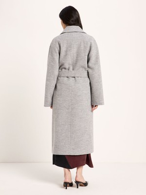 boiled wool coat with lapels (GOTS) from LANIUS