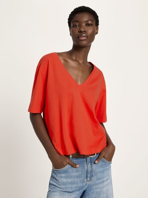 V-neck shirt (GOTS) from LANIUS