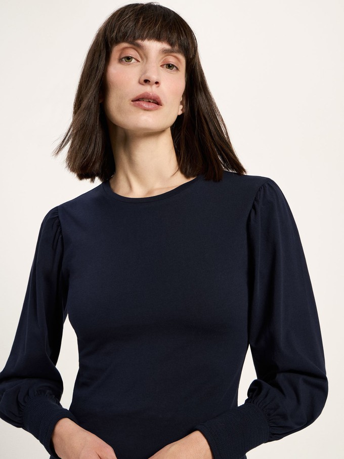 Shirt with gathered sleeve (GOTS) from LANIUS