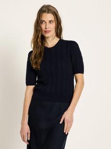 short-sleeved sweater (GOTS) via LANIUS
