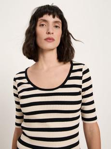 Short sleeve shirt with stripes (GOTS) via LANIUS