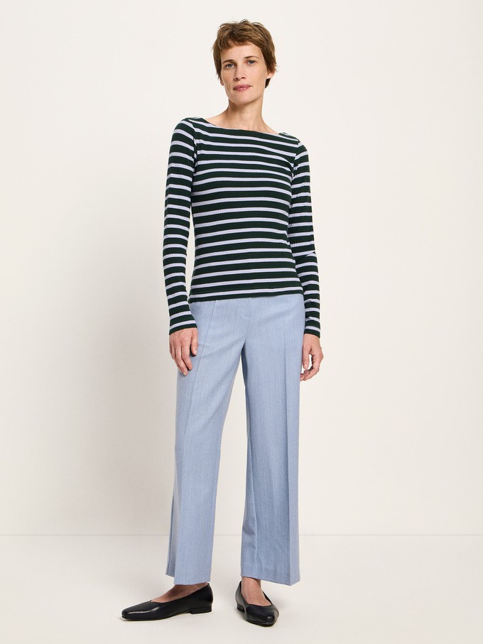 Boat neck shirt with stripes (GOTS) from LANIUS