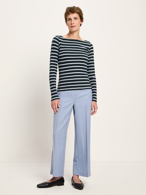 Boat neck shirt with stripes (GOTS) from LANIUS