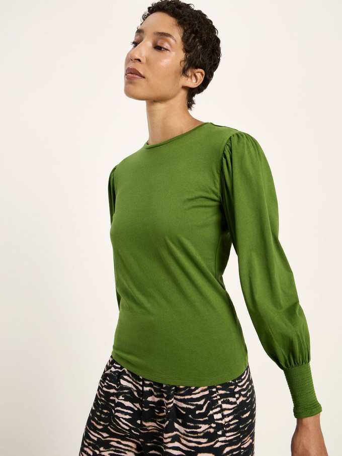 Shirt with gathered sleeve (GOTS) from LANIUS