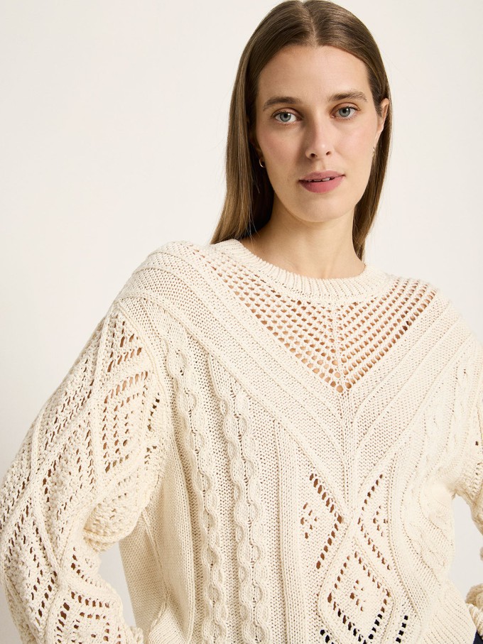 Openwork knit sweater (GOTS) from LANIUS