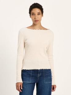 Boat-neck shirt (GOTS) via LANIUS