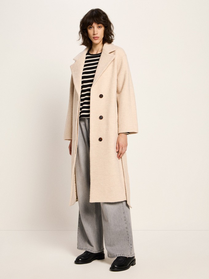 boiled wool coat with lapels (GOTS) from LANIUS