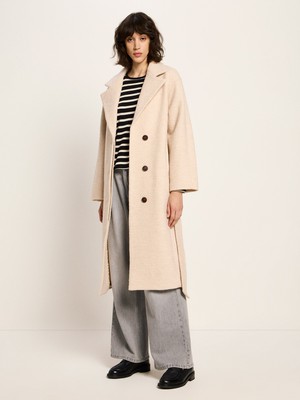 boiled wool coat with lapels (GOTS) from LANIUS
