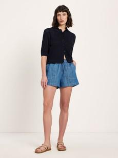 Short-sleeved cardigan (GOTS) via LANIUS