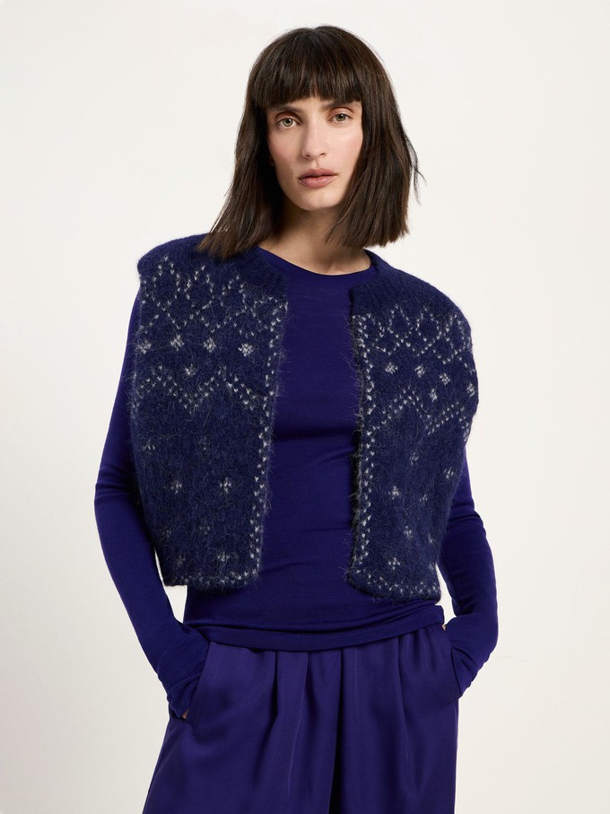 Double-faced vest with jacquard from LANIUS