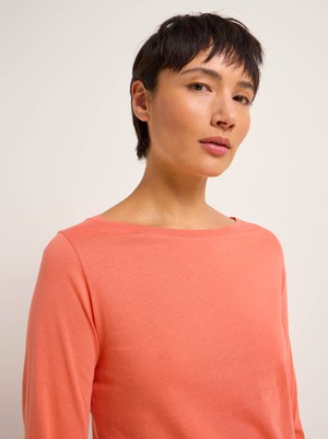 Submarine neckline shirt with 3/4 sleeves (GOTS) from LANIUS