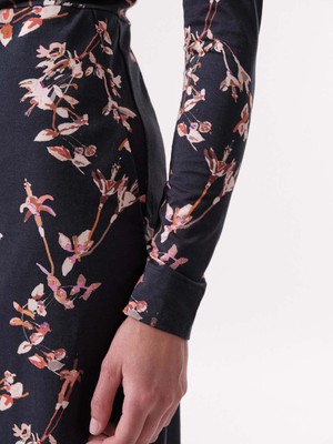 Sheath dress print winter lotus from LANIUS