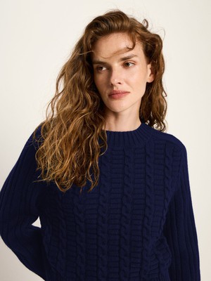 Cable-knit sweater (GOTS) from LANIUS
