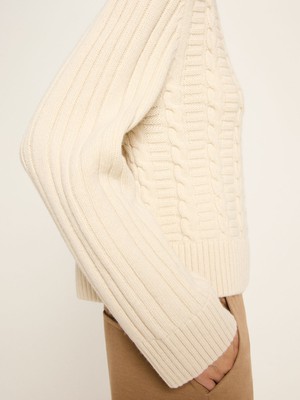 Cable-knit sweater (GOTS) from LANIUS
