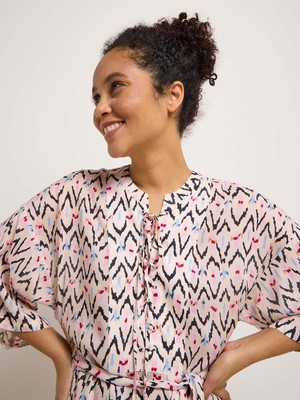 Kaftan dress print ikat from LANIUS