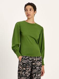 Shirt with gathered sleeve (GOTS) via LANIUS