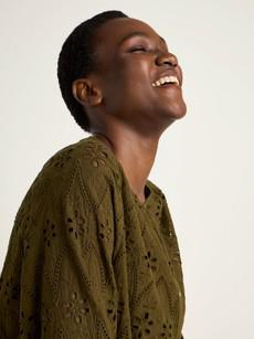 Organic cotton lace blouse via LANIUS