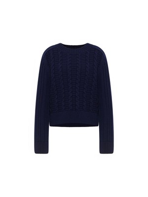 Cable-knit sweater (GOTS) from LANIUS