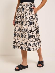 Midi skirt print Botanical Garden (GOTS) via LANIUS