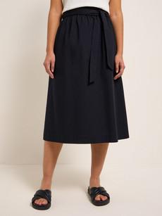 Midi skirt with belt (GOTS) via LANIUS