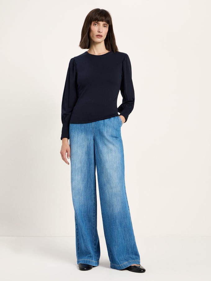 Shirt with gathered sleeve (GOTS) from LANIUS