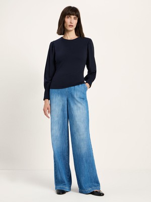 Shirt with gathered sleeve (GOTS) from LANIUS